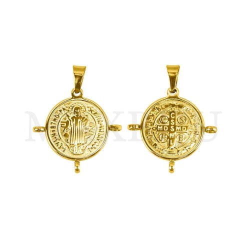 Stainless Steel Pendant - Saint Benedict 21x21mm