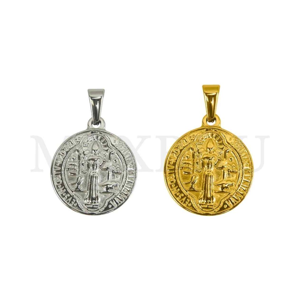 Stainless Steel Pendant - Saint Benedict 21mm