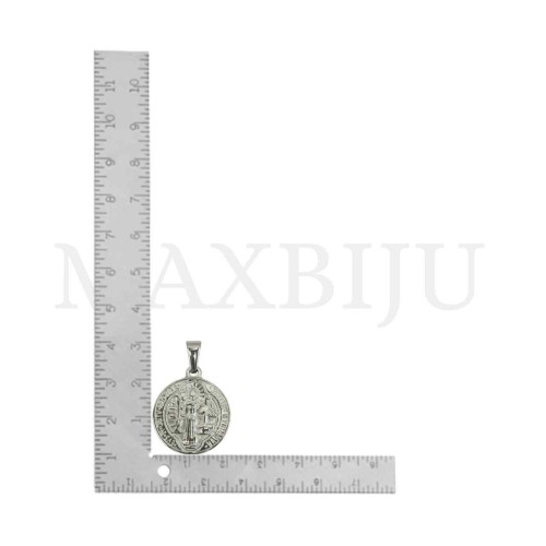 Stainless Steel Pendant - Saint Benedict 21mm