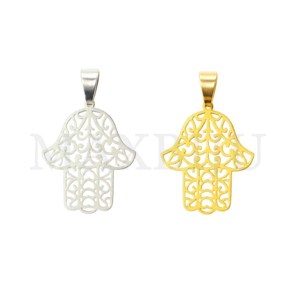 Stainless Steel Pendant - Hamsá 25x31mm