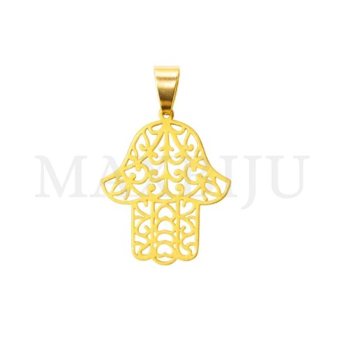 Stainless Steel Pendant - Hamsá 25x31mm