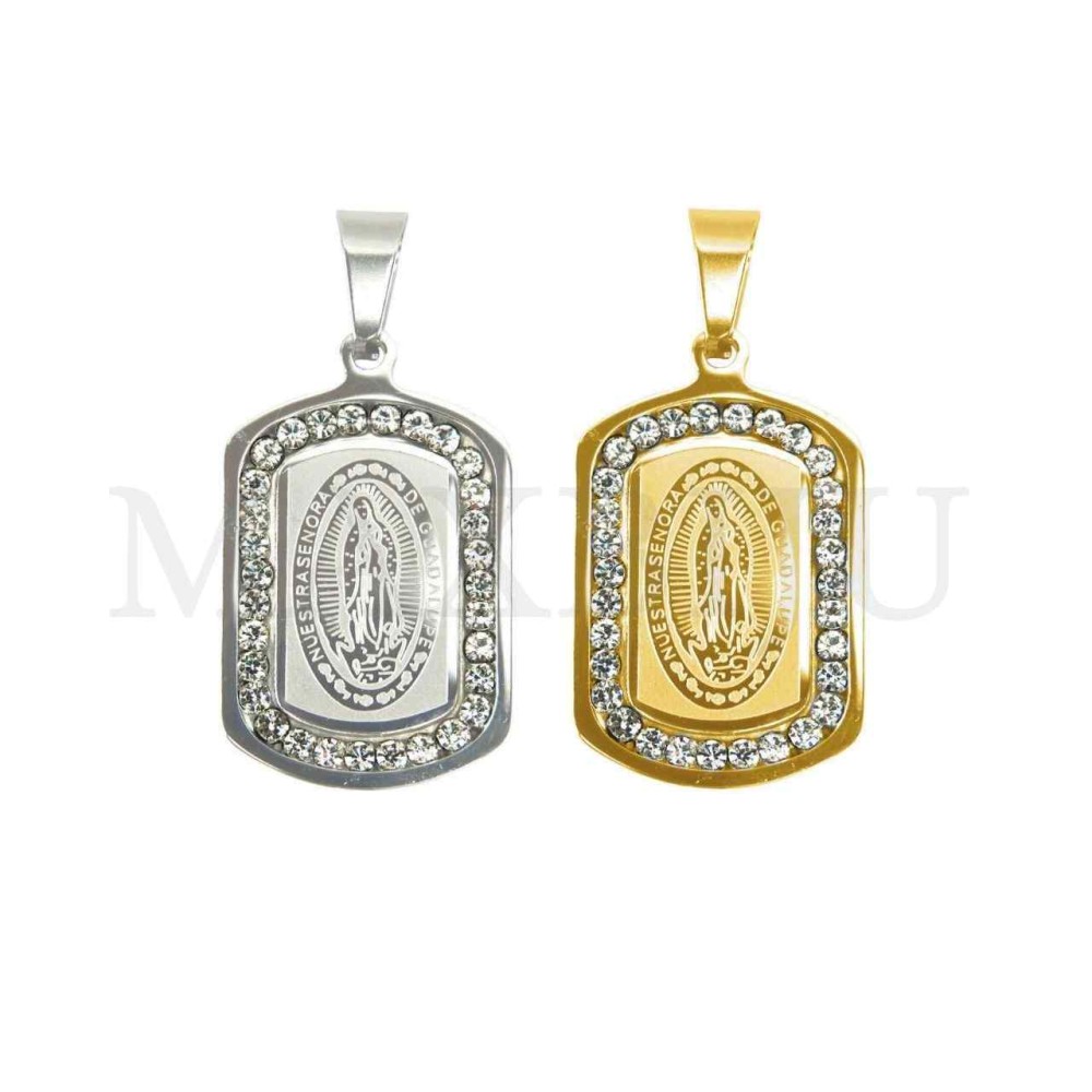 Stainless Steel Pendant - Our Lady of Guadalupe 20x32mm