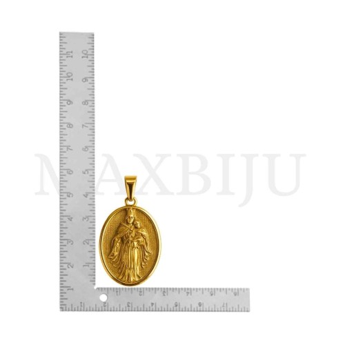 Stainless Steel Pendant - Our Lady of Mount Carmel 29x40mm