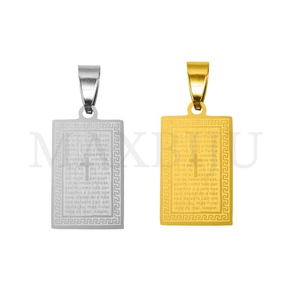 Stainless Steel Pendant - The Lord's Prayer 15x26mm