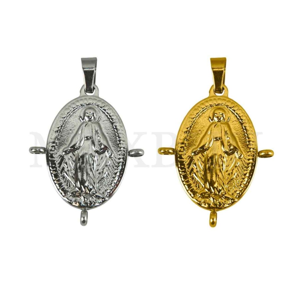 Stainless Steel Pendant - Virgin Mary 22x27mm