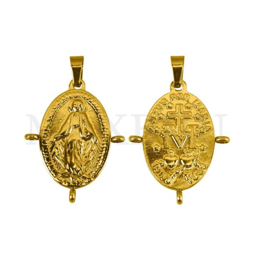 Stainless Steel Pendant - Virgin Mary 22x27mm