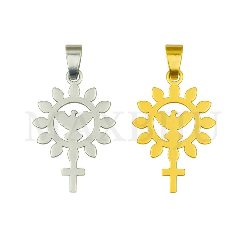 Stainless Steel Pendant - Holy Spirit 23x35mm