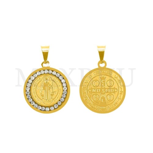 Stainless Steel Pendant - Saint Benedict 25mm