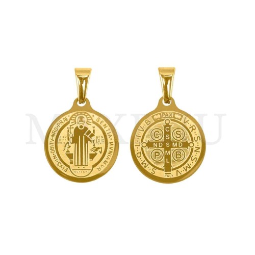 Stainless Steel Pendant - Saint Benedict 18mm