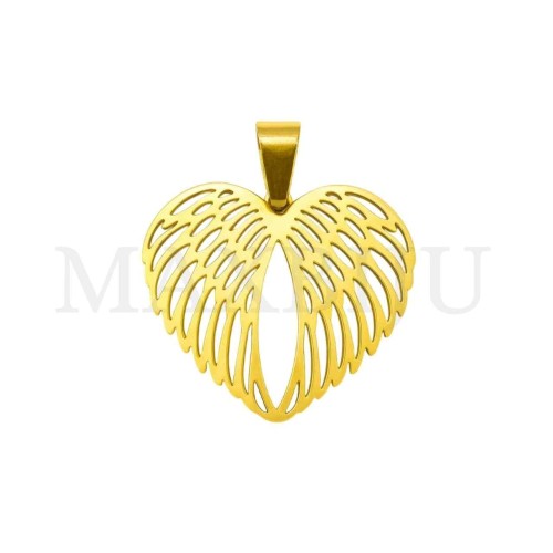 Stainless Steel Pendant - Angels Wings 30x23mm
