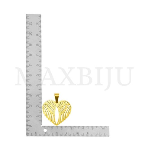 Stainless Steel Pendant - Angels Wings 30x23mm