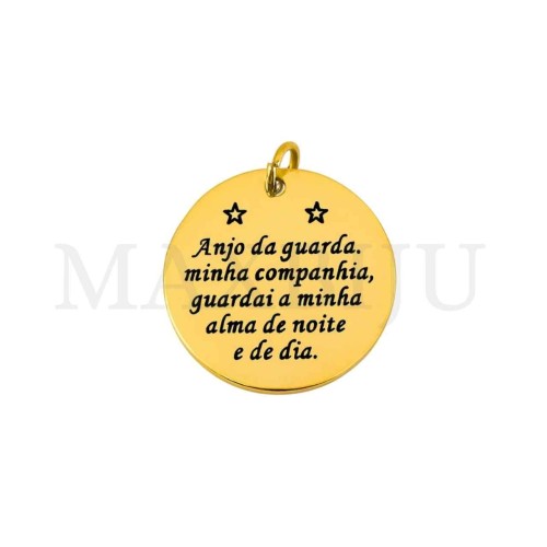 Stainless Steel Pendant -  Guard Angel 20mm