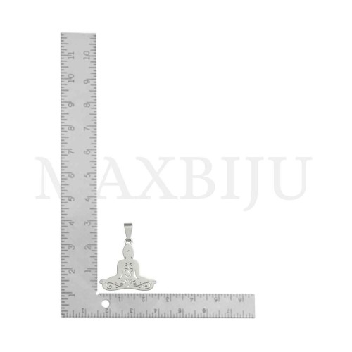 Stainless Steel Pendant - Meditation 25x23mm