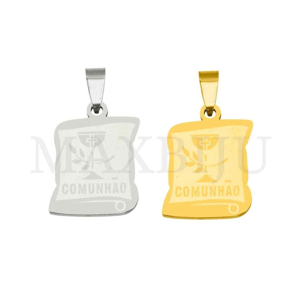 Stainless Steel Pendant - Comunhão 19x27mm