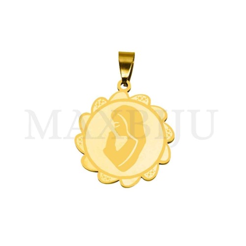 Stainless Steel Pendant - Our Lady 27mm