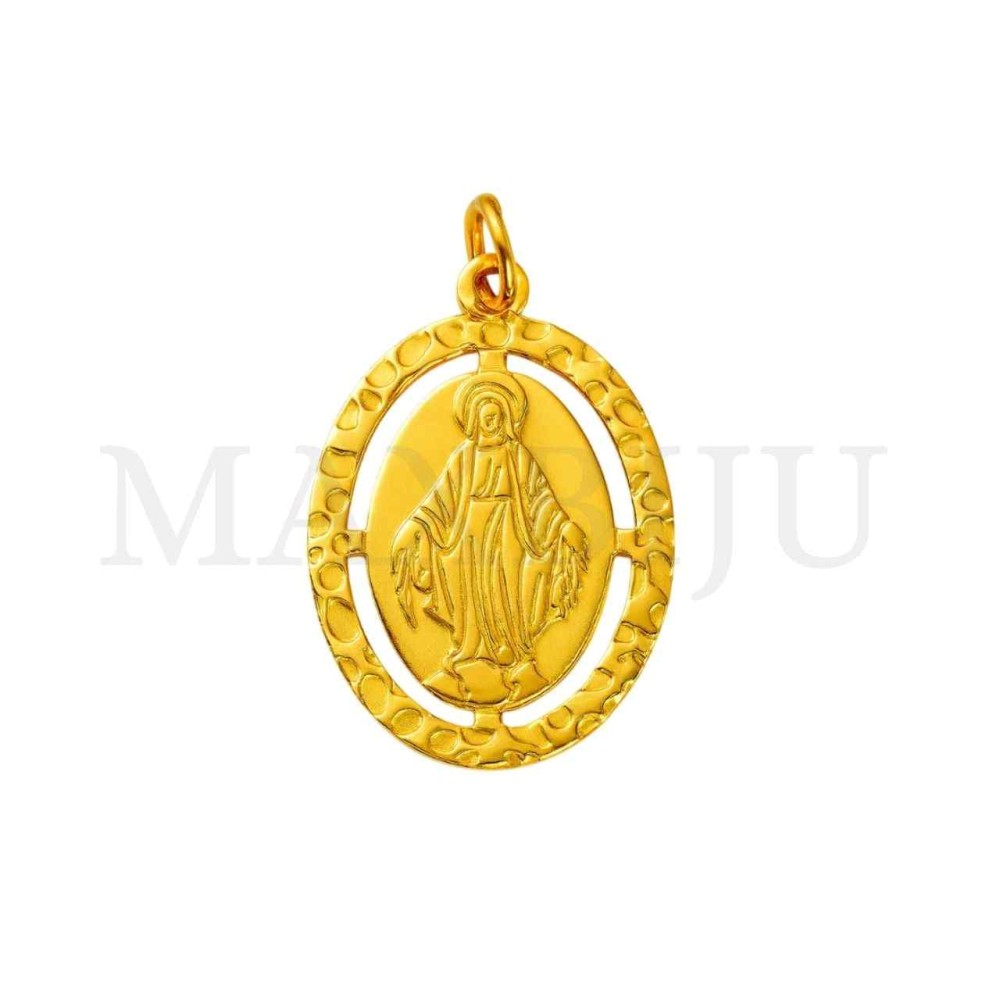 Stainless Steel Pendant -  Virgin Mary 13x18mm