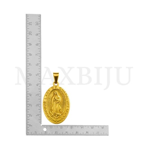 Stainless Steel Pendant - Our Lady of Guadalupe 28x45mm