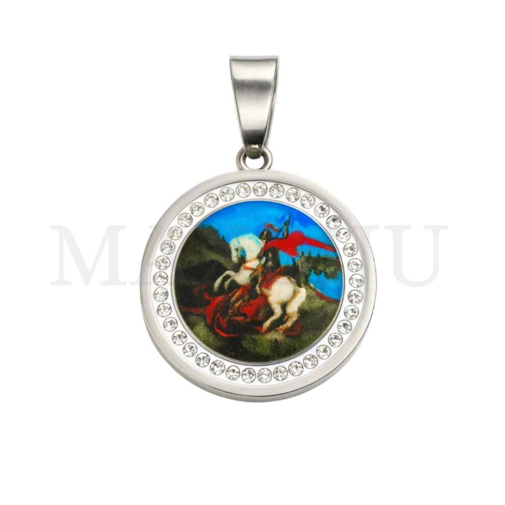 Stainless Steel Pendant - "São Jorge" 20mm