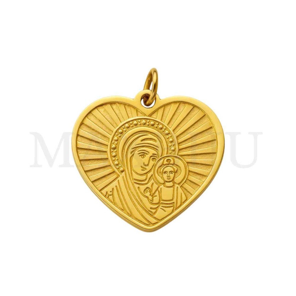 Stainless Steel Pendant - Our Lady of Mount Carmel 17x16mm