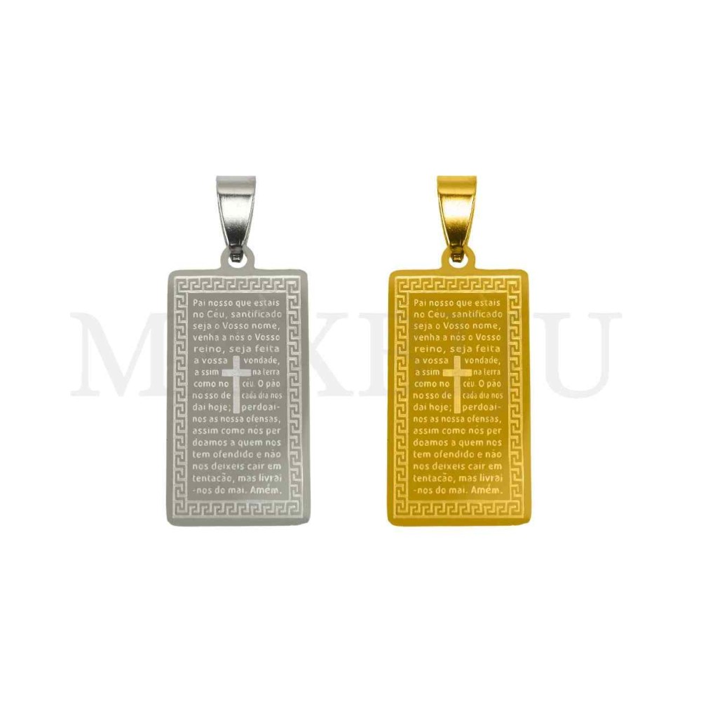 Stainless Steel Pendant - The Lord's Prayer 16x32mm