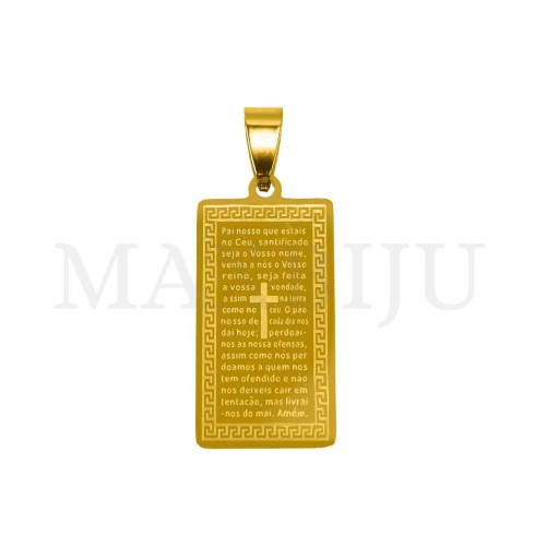 Stainless Steel Pendant - The Lord's Prayer 16x32mm