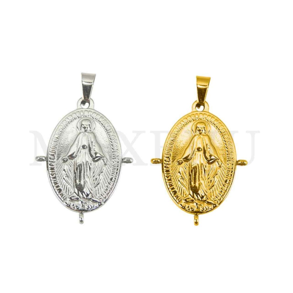 Stainless Steel Pendant - Saint Benedict 26x35mm