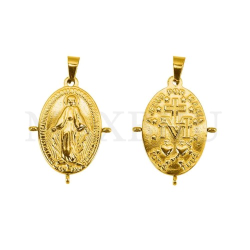 Stainless Steel Pendant - Saint Benedict 26x35mm