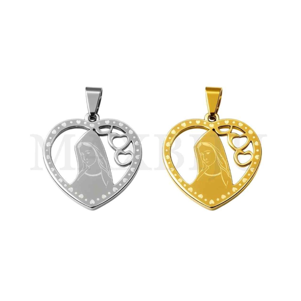 Stainless Steel Pendant - Our Lady 28x30mm