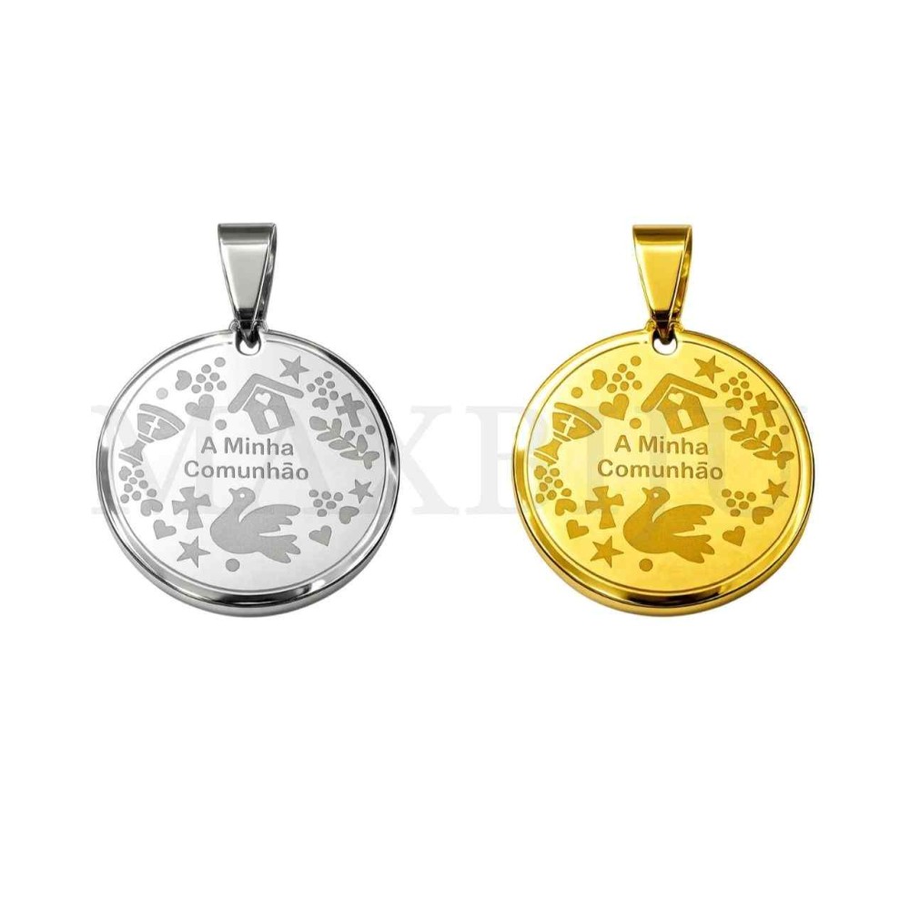 Stainless Steel Pendant - A Minha Comunhão 25mm