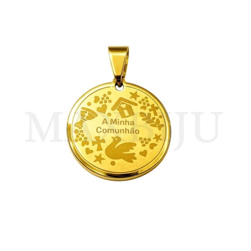 Stainless Steel Pendant - A Minha Comunhão 25mm