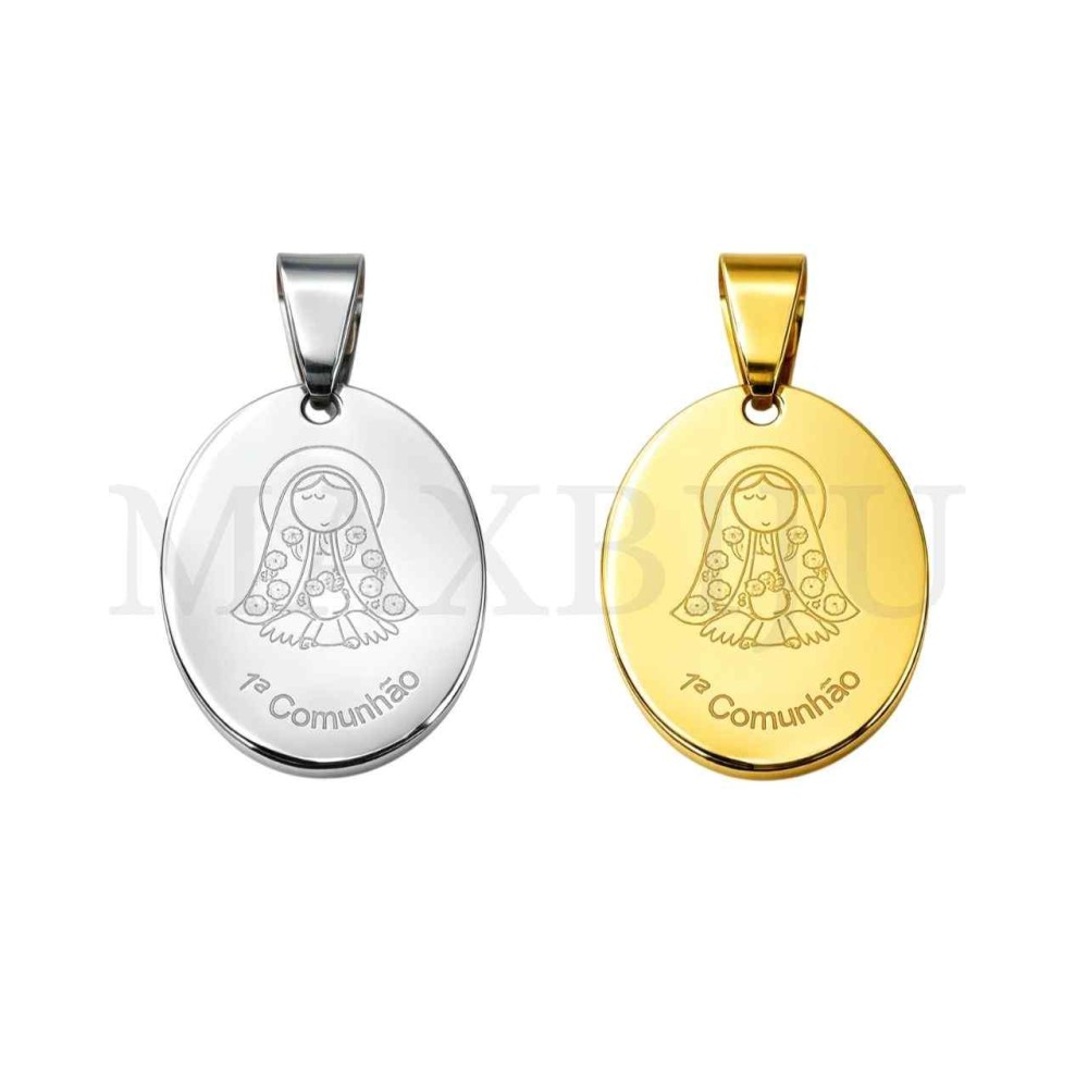 Stainless Steel Pendant - 1ª Comunhão 20x25mm