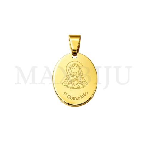Stainless Steel Pendant - 1ª Comunhão 20x25mm