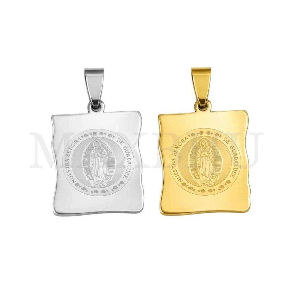 Stainless Steel Pendant - Nuestra Señora de Guadalupe  22x28mm