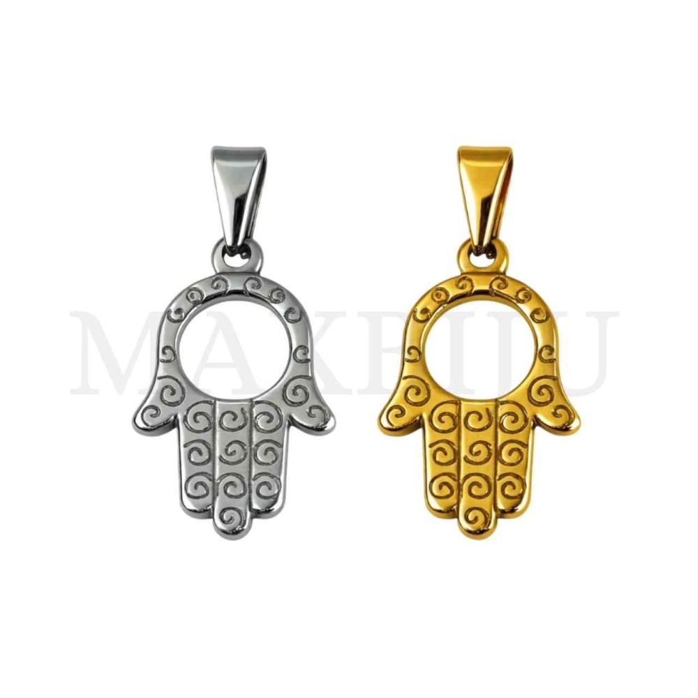 Stainless Steel Pendant - Fatima's Hand 16x27mm