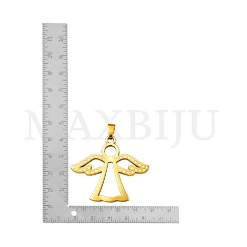 Stainless Steel Pendant - Angel 50x45mm