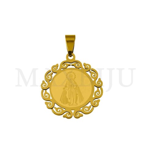 Stainless Steel Pendant -  Virgin Mary 27mm