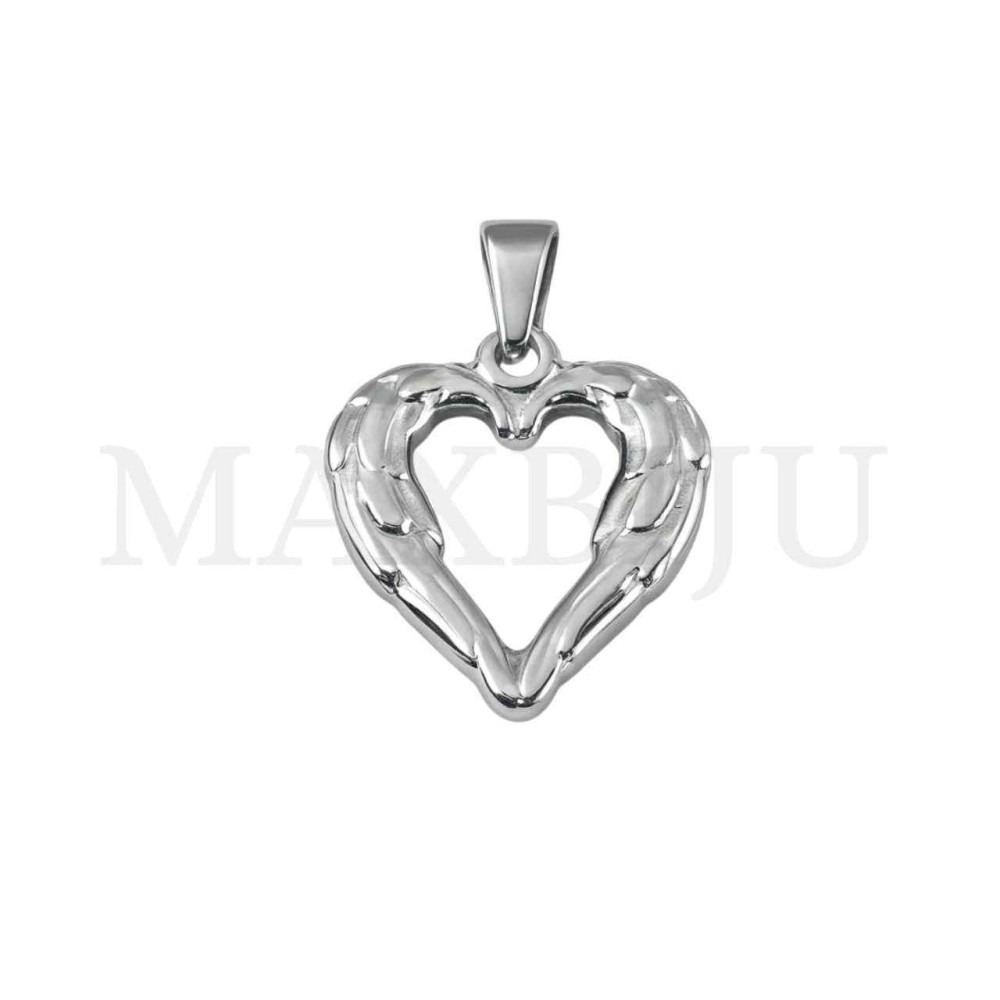 Stainless Steel Pendant -  Heart Wings 20x22mm
