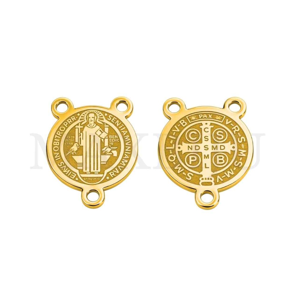 Stainless Steel Pendant - Saint Benedict 18x23mm