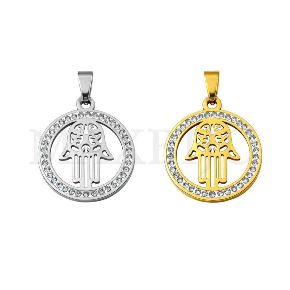 Stainless Steel Pendant - Hamsá 30mm