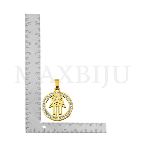 Stainless Steel Pendant - Hamsá 30mm