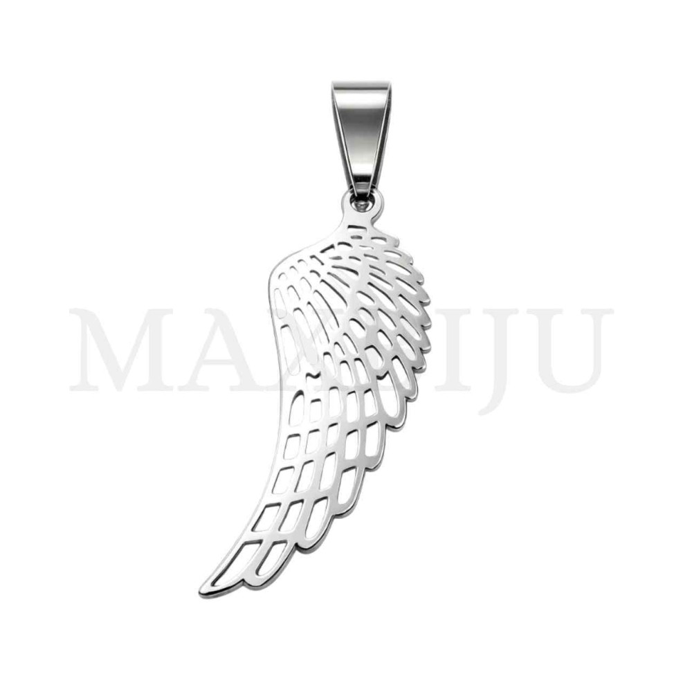 Stainless Steel Pendant - Angel Wings 18x34mm