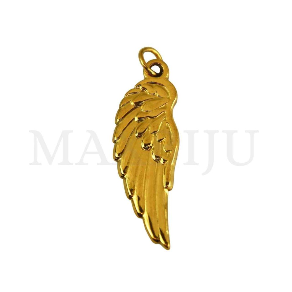 Stainless Steel Pendant - Angel Wings 10x30mm