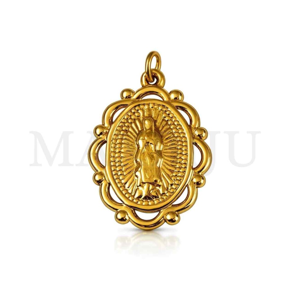 Stainless Steel Pendant-  Our Lady of Guadalupe 16x23mm