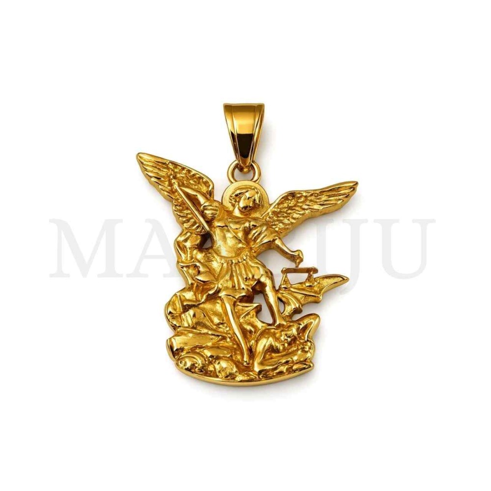 Stainless Steel Pendant - St Michael 39x43mm