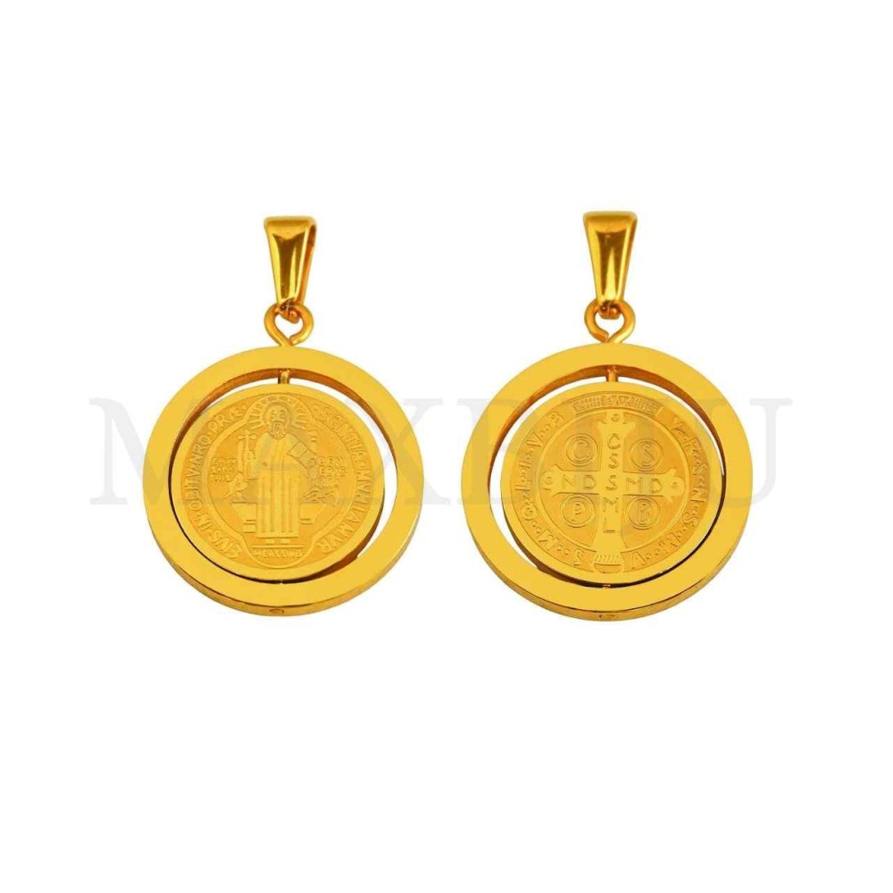 Stainless Steel Pendant - Saint Benedict 22mm