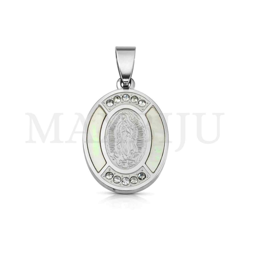 Stainless Steel Pendant-  Our Lady of Guadalupe 24x26mm