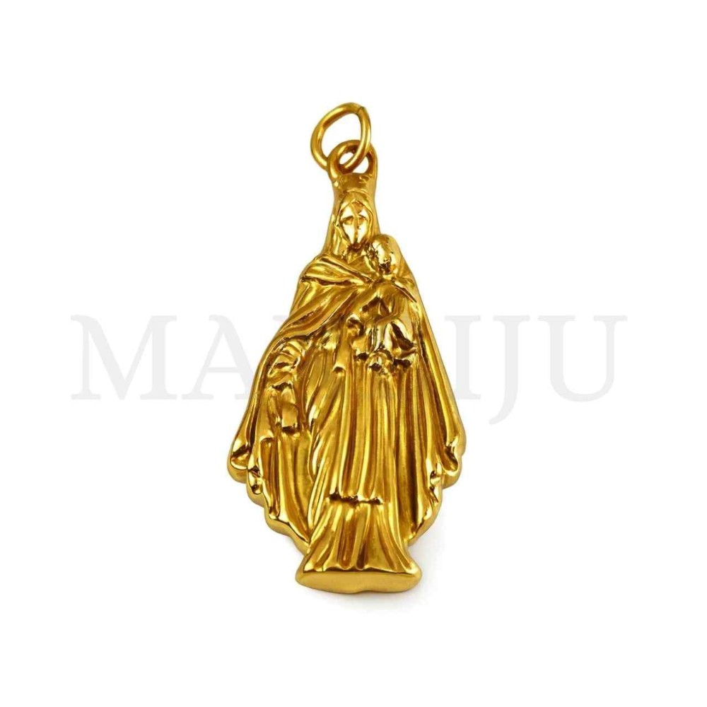 Stainless Steel Pendant - Our Lady of Mount Carmel 17x34mm