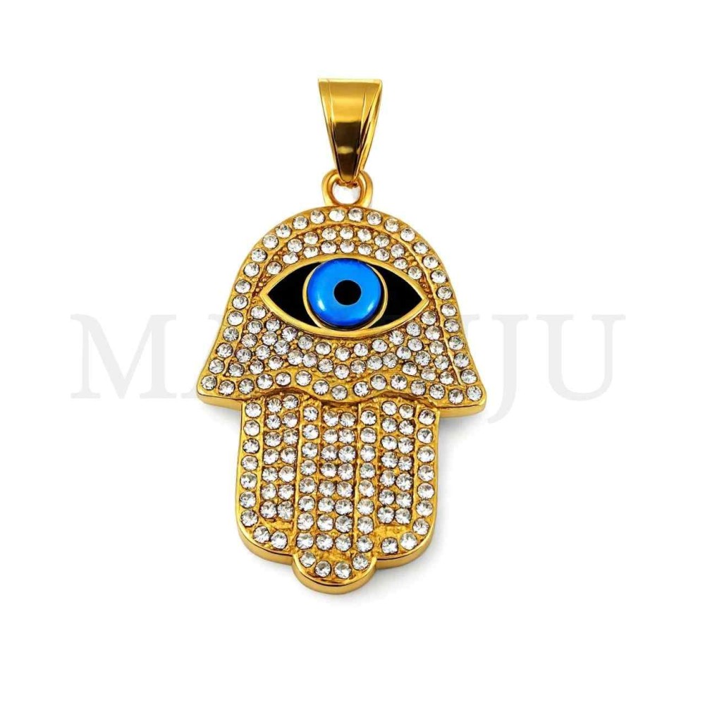 Stainless Steel Pendant - Hamsá 33x50mm