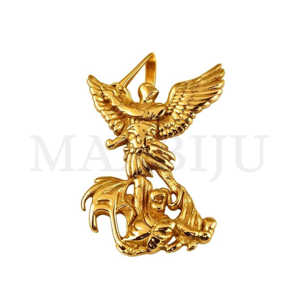 Stainless Steel Pendant - St Michael 20x32mm