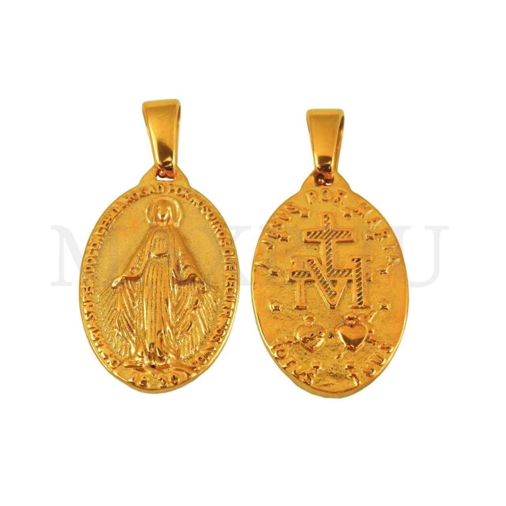 Stainless Steel Pendant - Our Lady of Grace 13x20mm